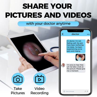 Rimozione elettrica del cerume con visualizzazione