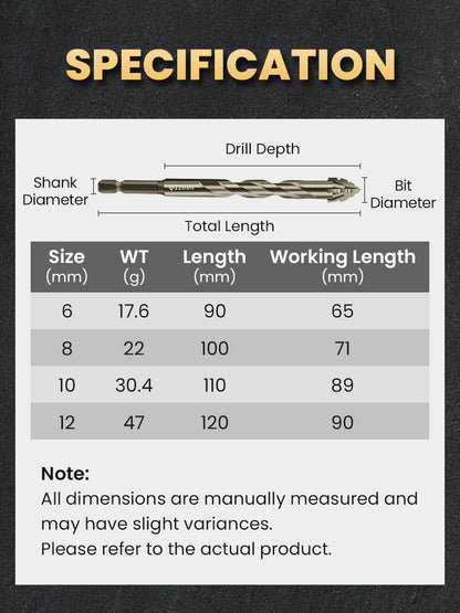 Set di punte da trapano in lega ultra resistente