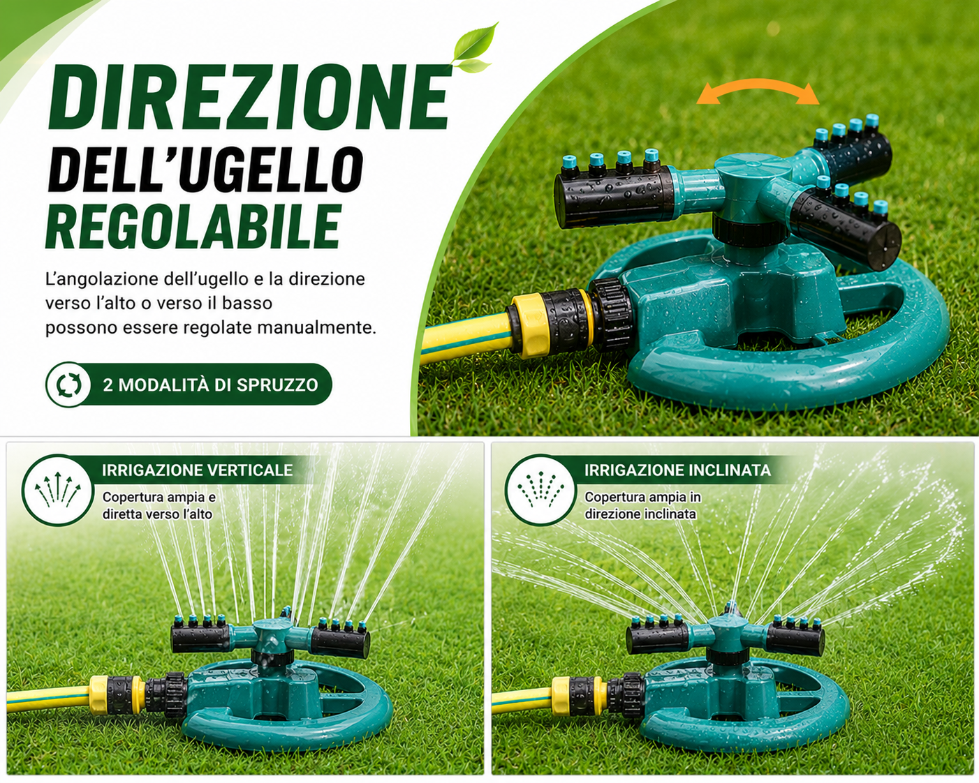IRRIGATORE ROTANTE AUTOMATICO A 360°