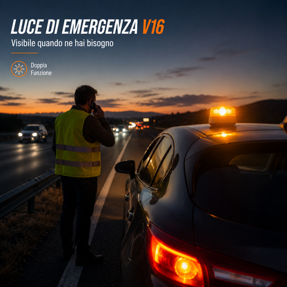 🚨 Luce di Emergenza V16 Ricaricabile Magnetica