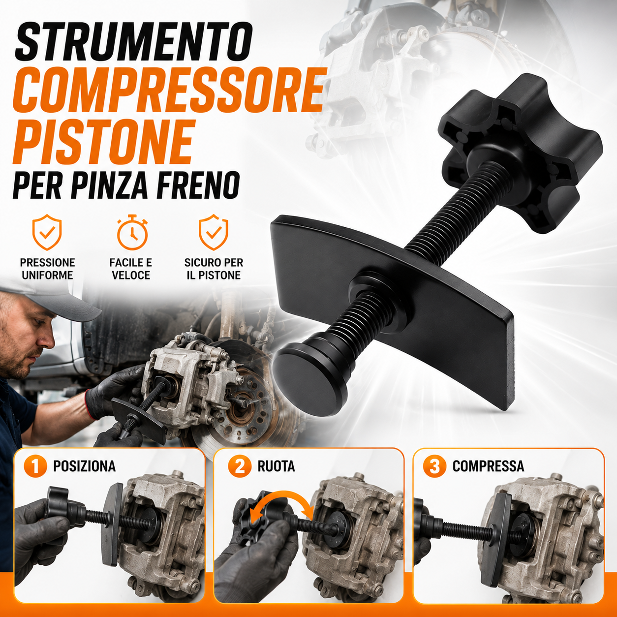 💥Strumento Compressore Pistone per Pinza Freno💥