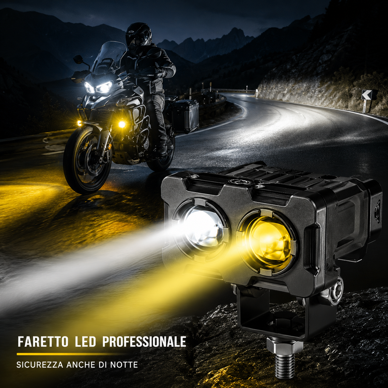 Faro LED ad Alta Visibilità per Moto
