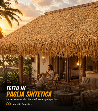 Tetto in Paglia Sintetica Realistica
