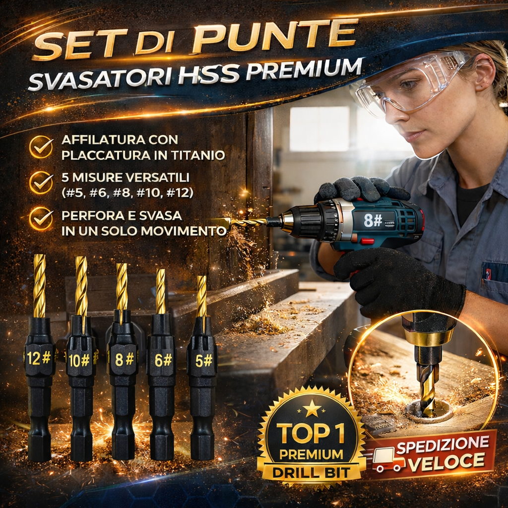Set di punte per punte svasate