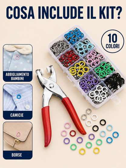 Kit di bottoni a pressione con pinza 🪡