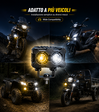 Faro LED ad Alta Visibilità per Moto
