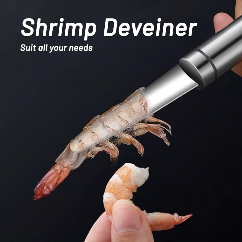 Strumento in Acciaio Inox per Pulire i Gamberi