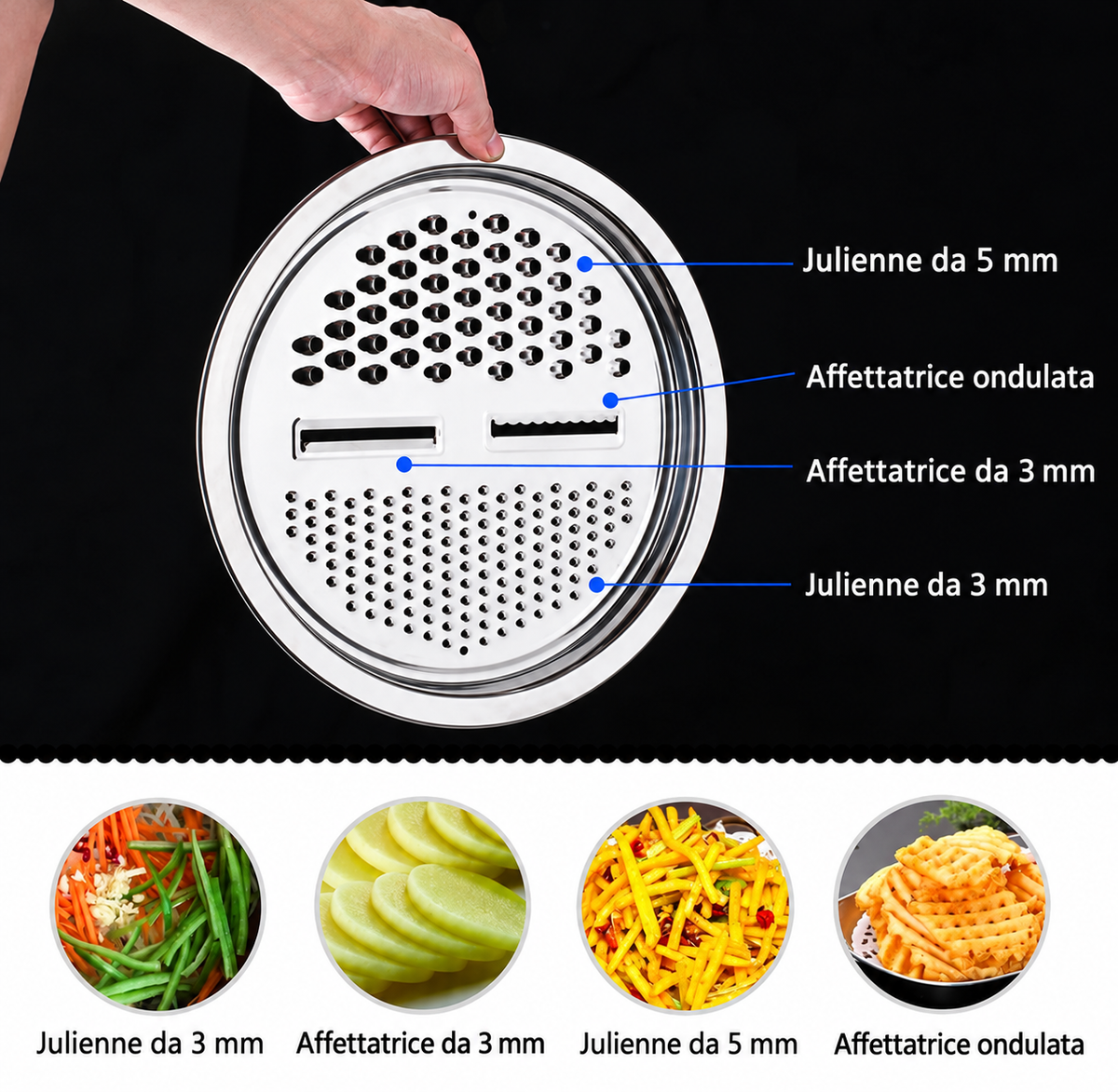 Set Ciotola Multifunzione 3 in 1 in Acciaio Inox 🥣