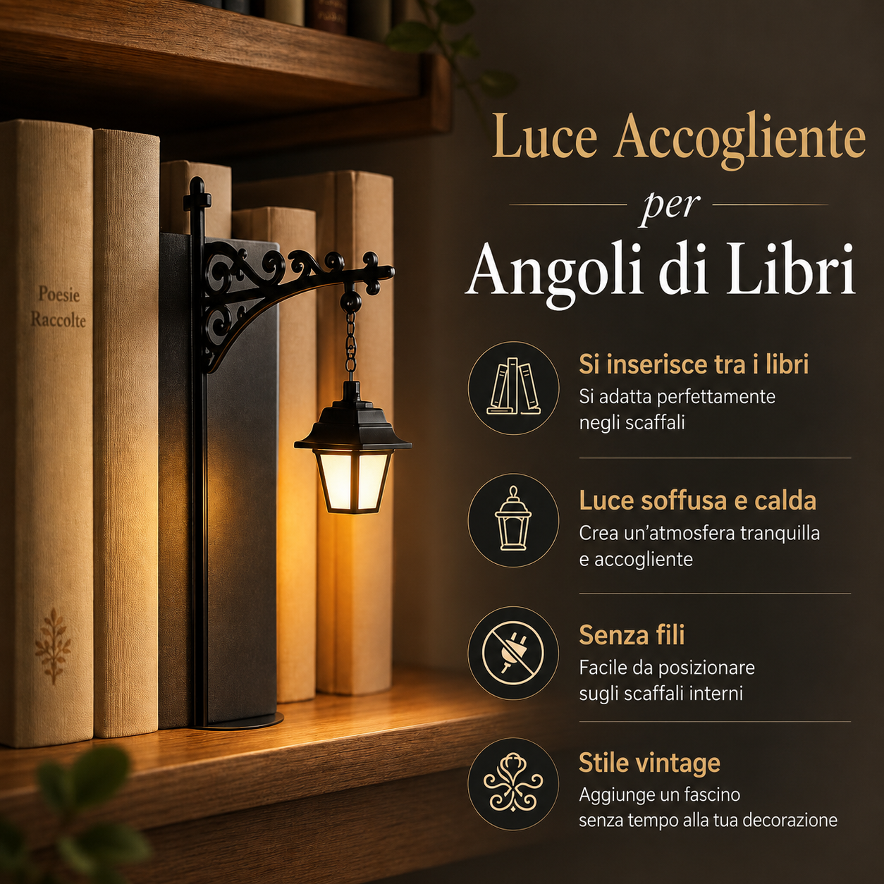 Lampada Decorativa per Libreria 📚
