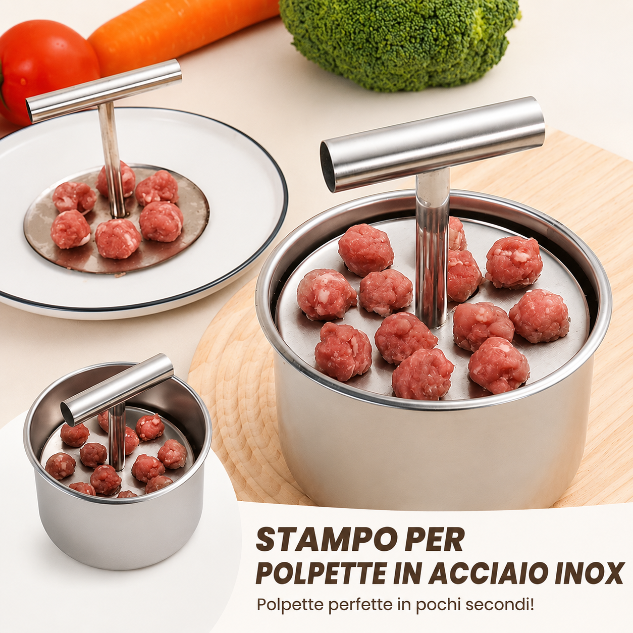 SCONTO DEL 30% | Pressa per Polpette in Acciaio Inox
