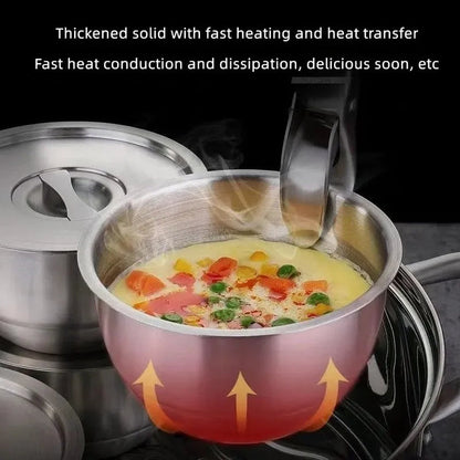 Set di contenitori alimentari rotondi in acciaio inox