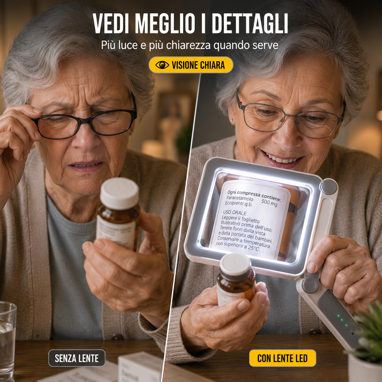 Lente LED HD ad Alto Ingrandimento