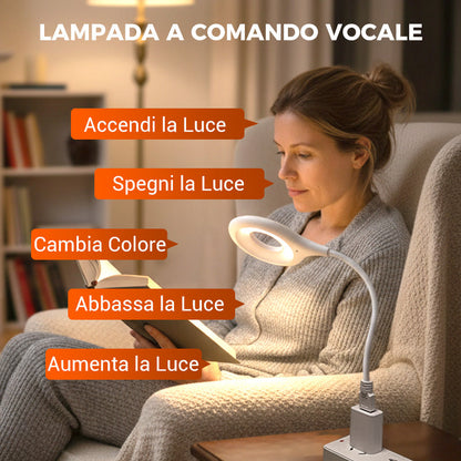 Lampada USB LED con comando vocale