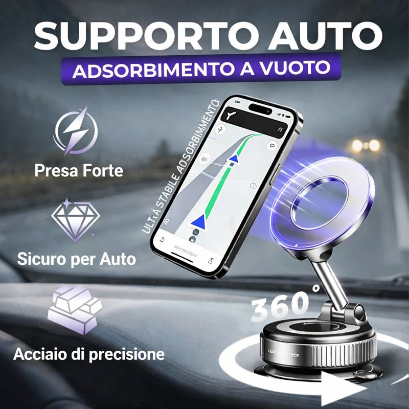 Supporto magnetico per telefono da auto