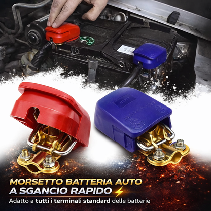 🔋 Morsetti Connettori Batteria Auto a Sgancio Rapido