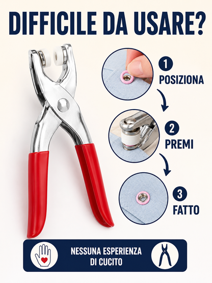 Kit di bottoni a pressione con pinza 🪡