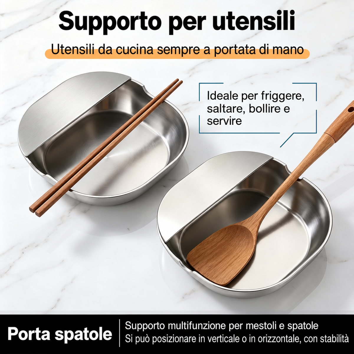 Set 3 Poggia Posate in Acciaio 304 🍽️