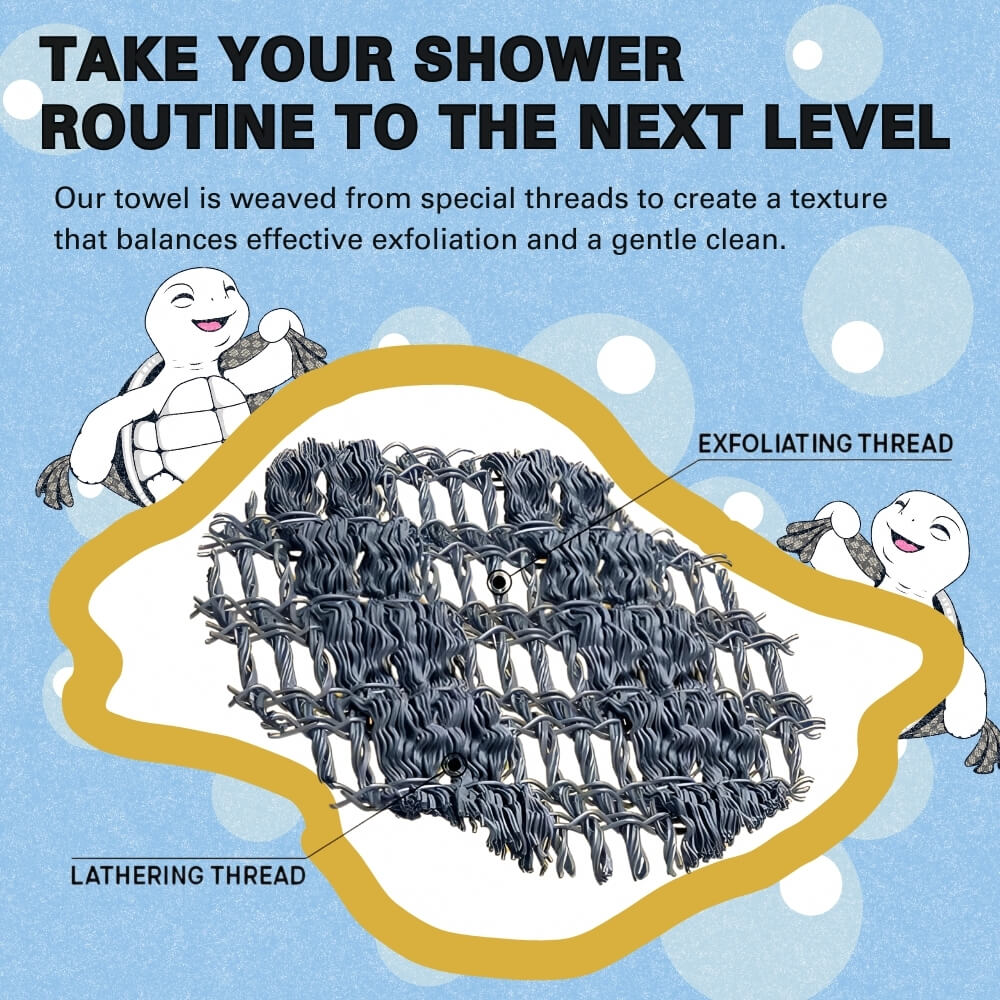 Asciugamano da doccia esfoliante antibatterico