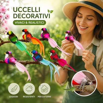 🦜Set di 12 Bellissimi Uccelli Decorativi Oriole🪶