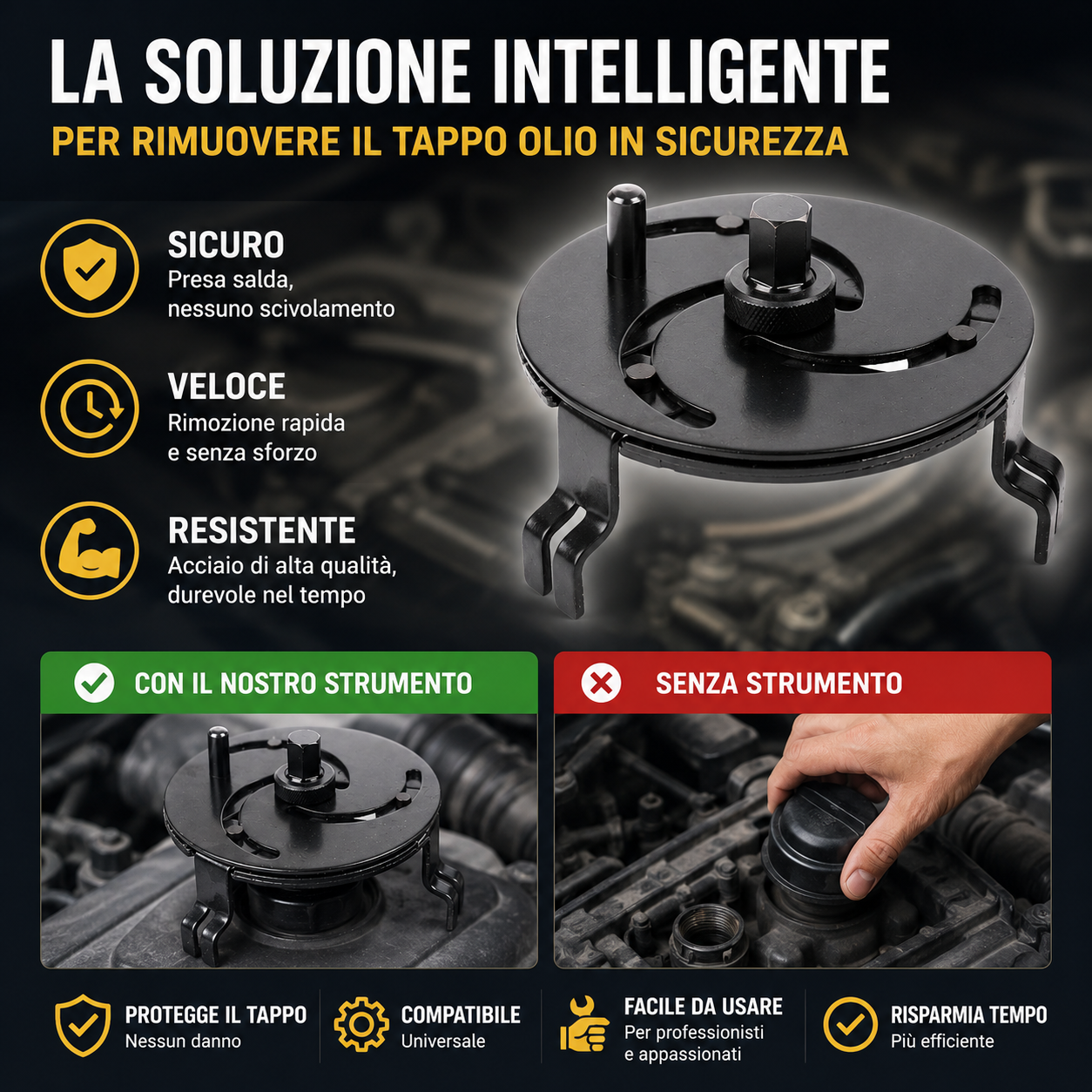 🔧Chiave a 3 ganasce per tappo carburante