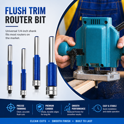 🔥Set Di 4 Frese Per Spianatura A Doppio Cuscinetto Professionale