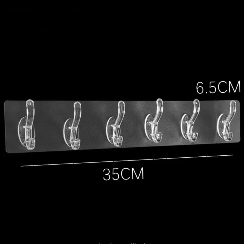 Ganci da parete trasparenti a 6 file
