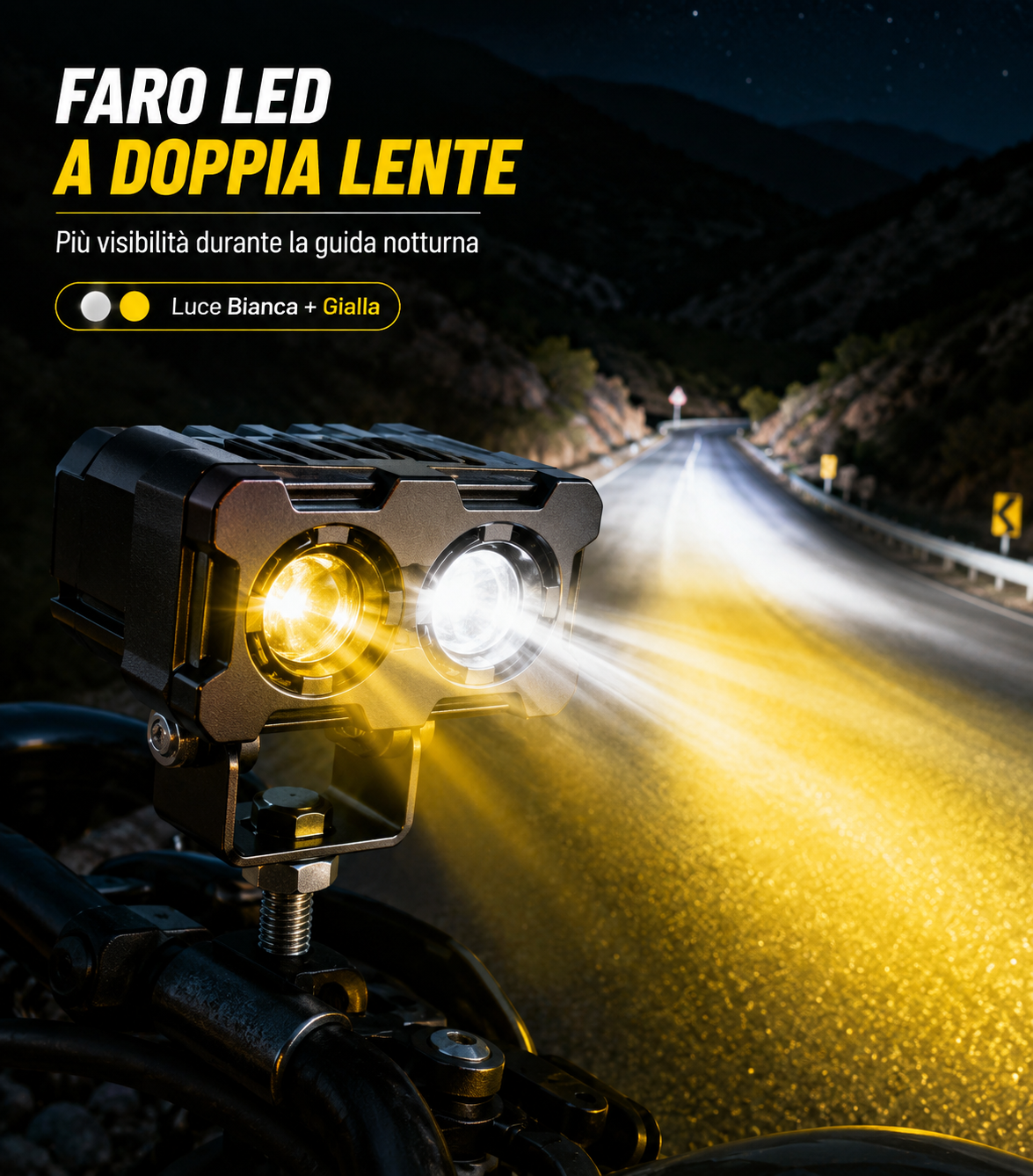 Faro LED ad Alta Visibilità per Moto