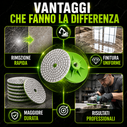 Dischi Abrasivi per Lucidatura di Marmo e Granito