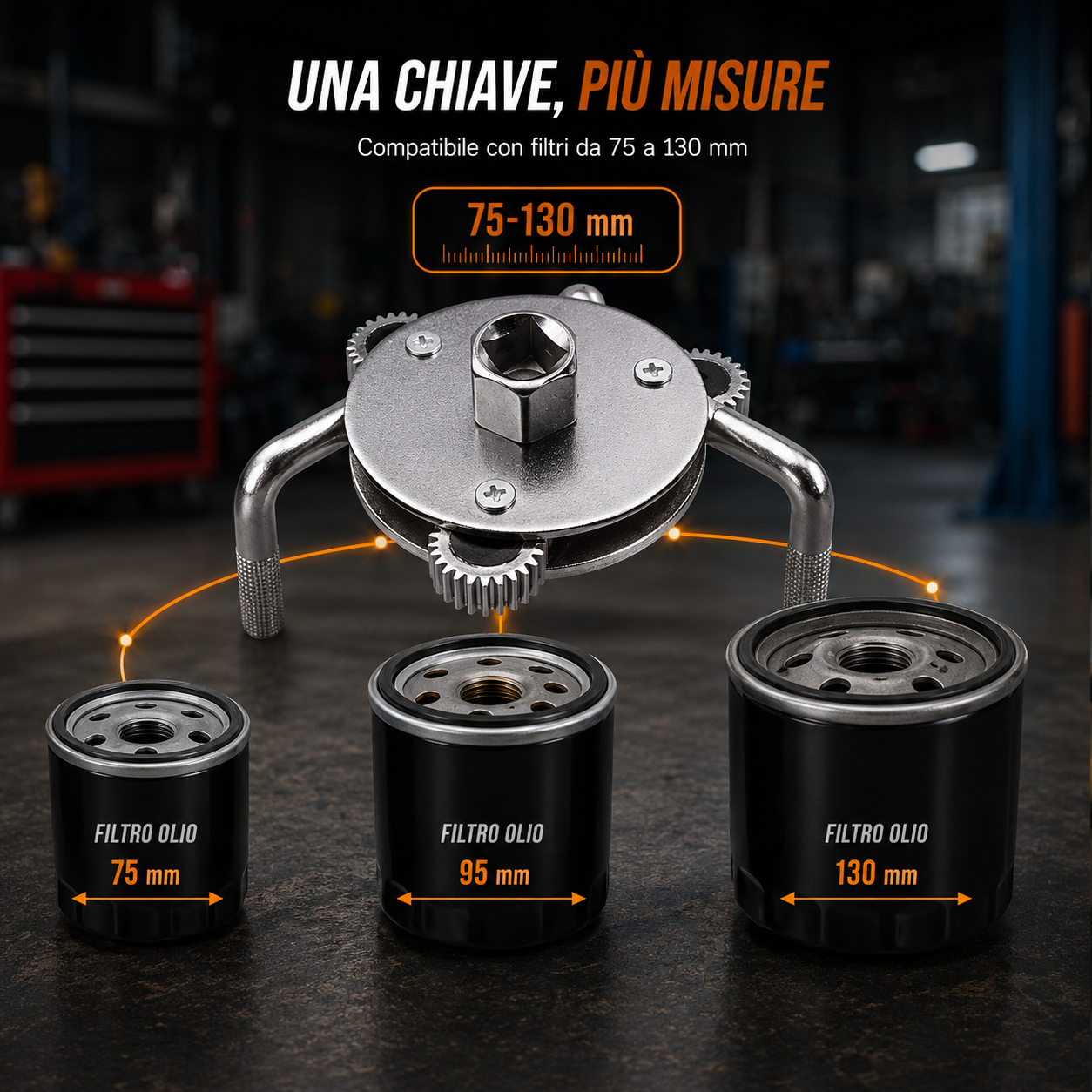 Chiave Universale a 3 Griffe per Filtro Olio