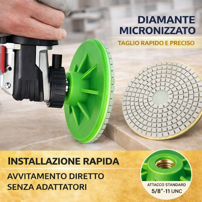 Disco diamantato per smussare e lucidare piastrelle