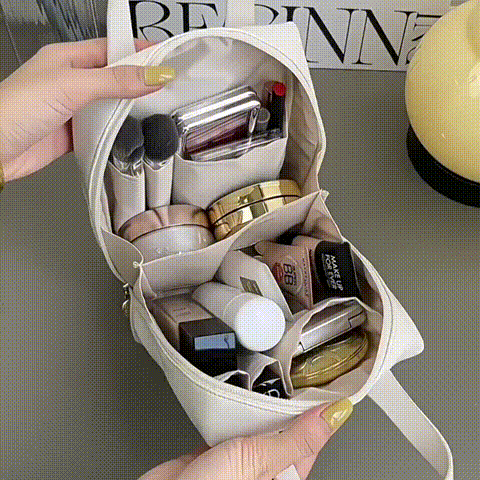 Borsa cosmetica portatile ad alta capacità