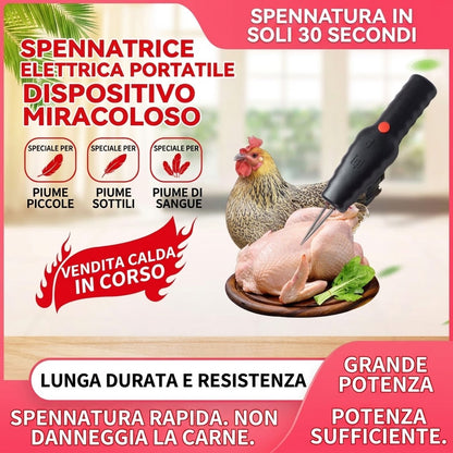 Spiumatrice Elettrica per Pollame ad Alta Potenza – Ricaricabile USB