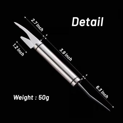 Strumento in Acciaio Inox per Pulire i Gamberi