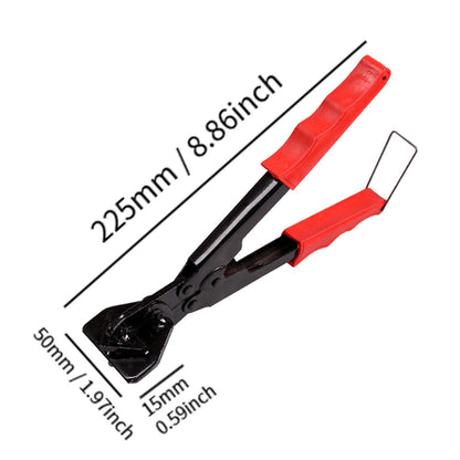 Pinza per rifinitura bordi tipo U