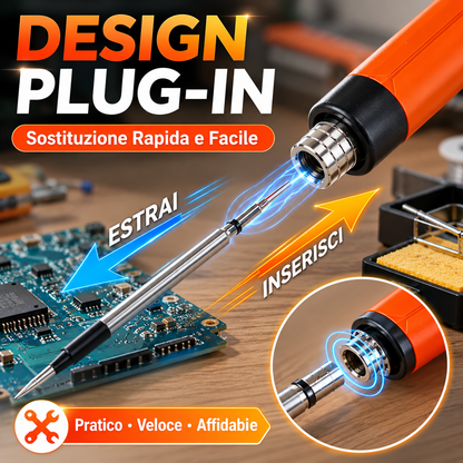 Kit Completo Saldatore USB Ricaricabile con Accessori