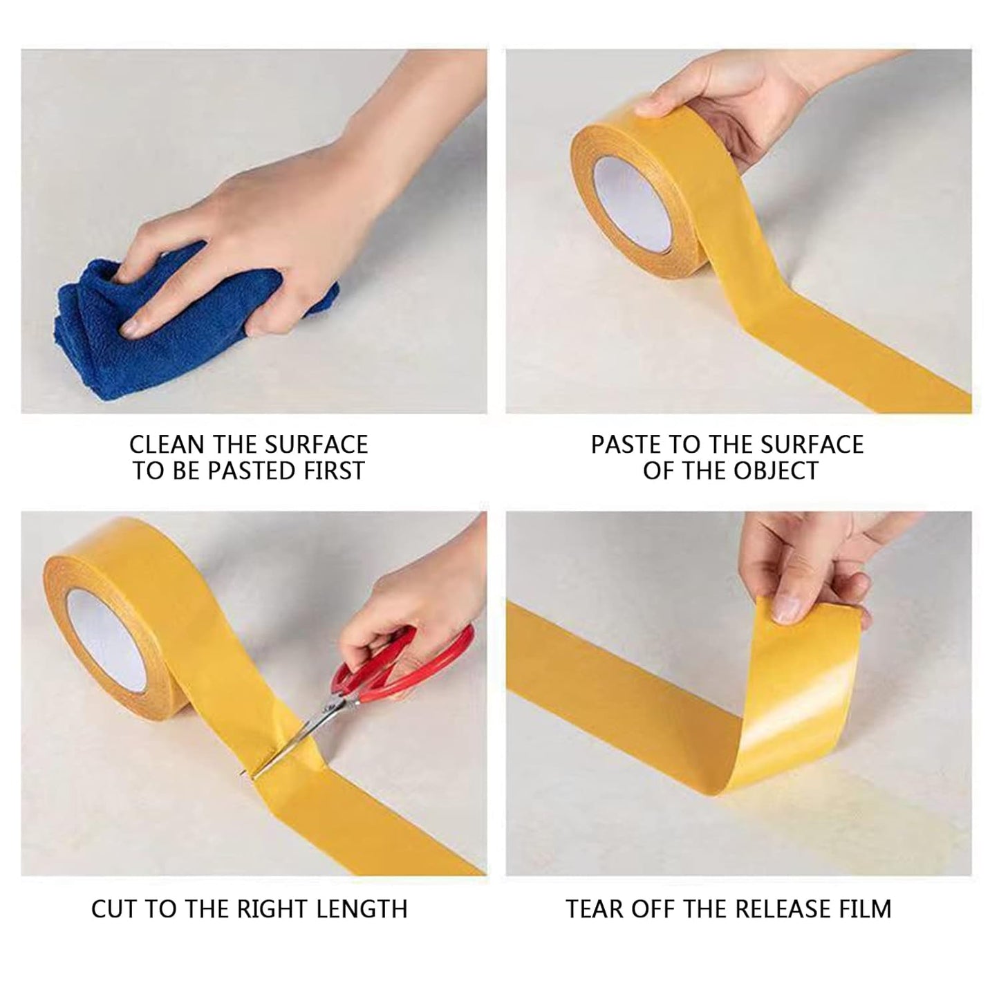 Nastro biadesivo a rete con forte adesivo