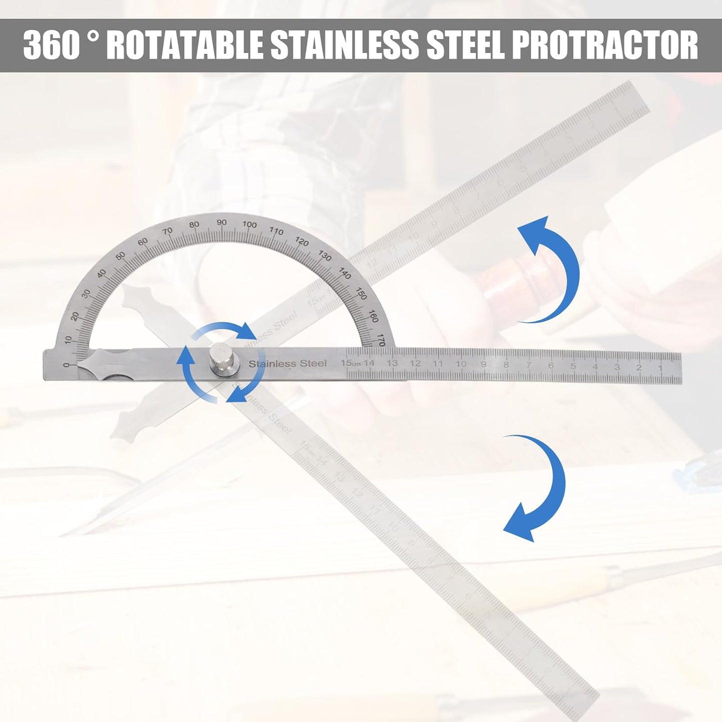 Righello Angolare con Rotazione di 180 Gradi