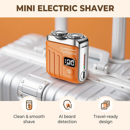 Rasoio elettrico portatile con doppio anello di lame