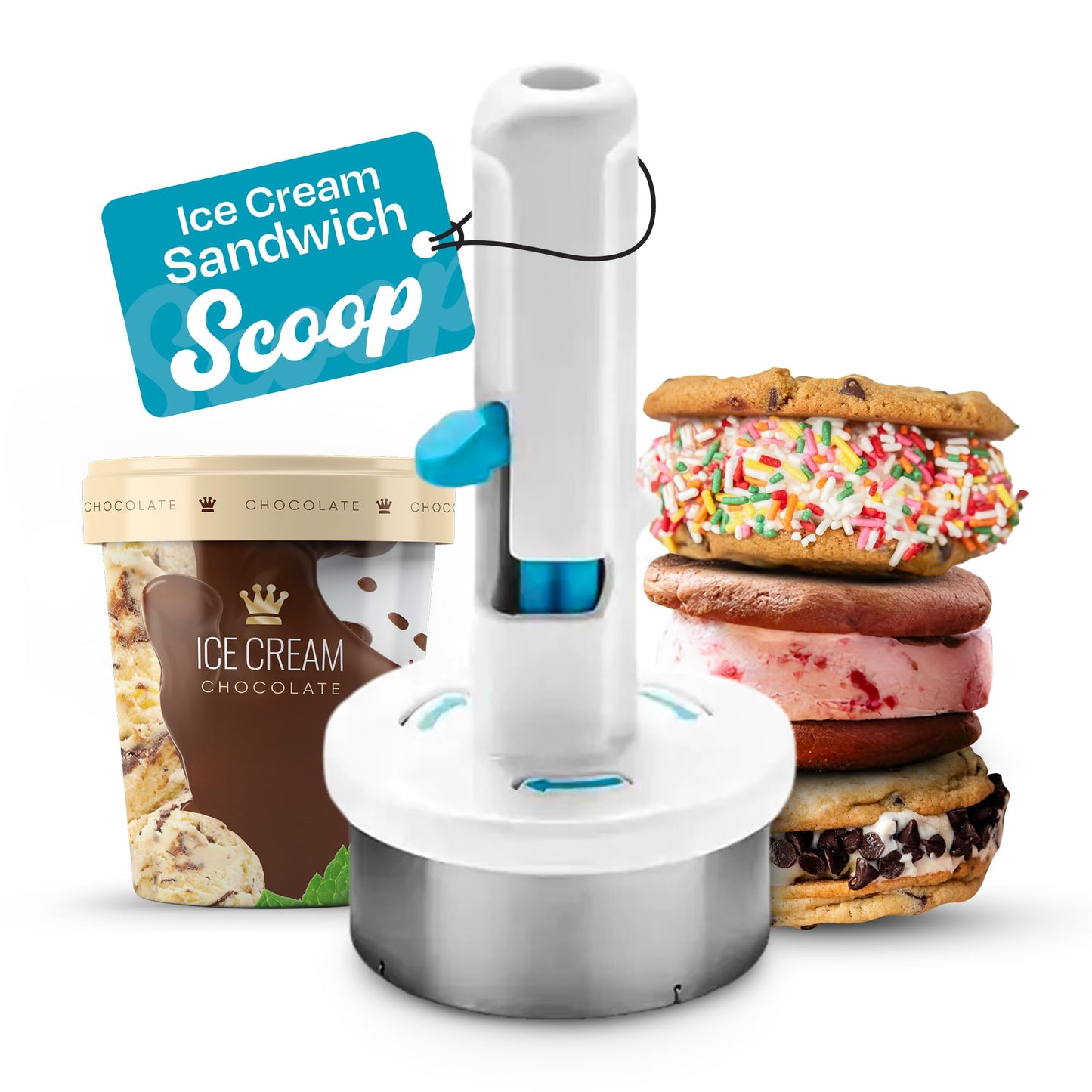 Cucchiaio per Gelato Sandwich con Rilascio Facile 🍪🍨