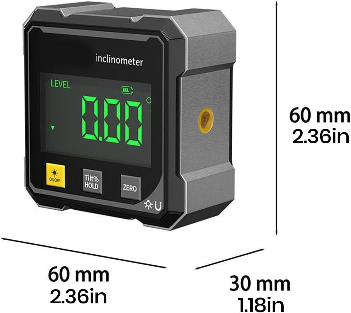 Inclinometro Digitale Laser ad Alta Precisione con Base Magnetica