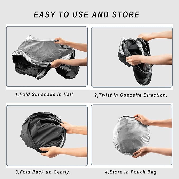 Parasole pieghevole per parabrezza dell'auto