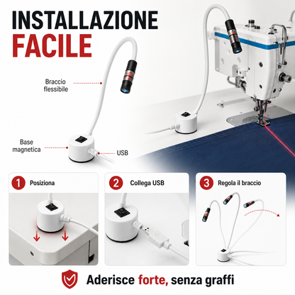 Luce Laser Magnetica per Macchina da Cucire 🔥
