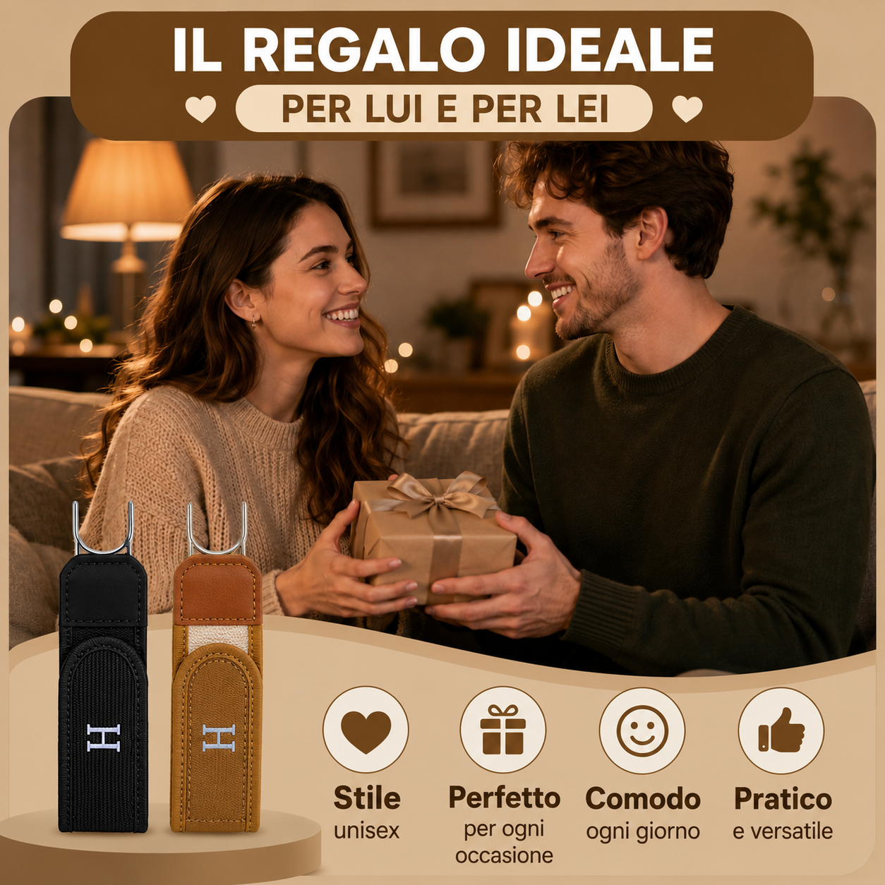 Cintura Elastica Senza Fibbia con Gancio Rapido