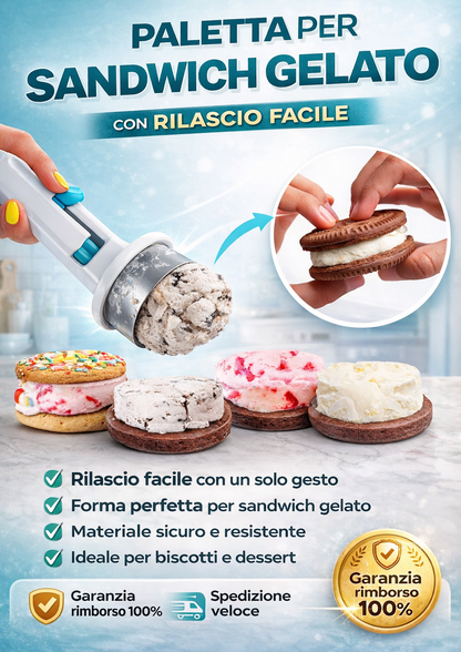 Paletta per sandwich gelato con rilascio facile