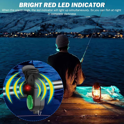 Allarme di abboccata da pesca con luce LED