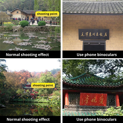 Obiettivo teleobiettivo per telefono con treppiede