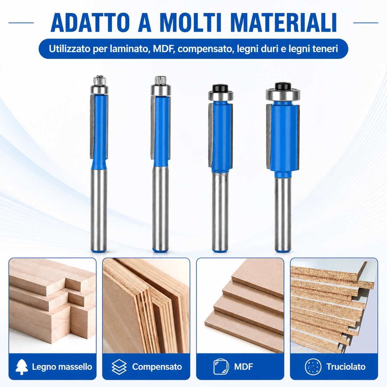 Set Frese Rifilatrici per Legno 🪵