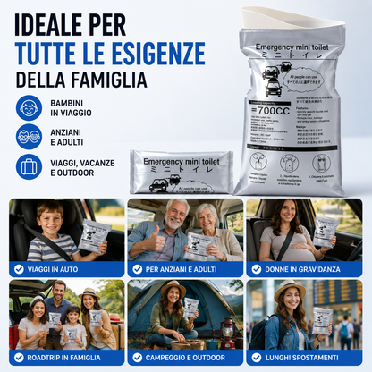 💥Mini bag toilette d’emergenza 700ml 💥