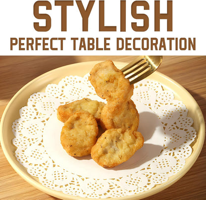 Carta Assorbente con Bordo di Pizzo Doilies