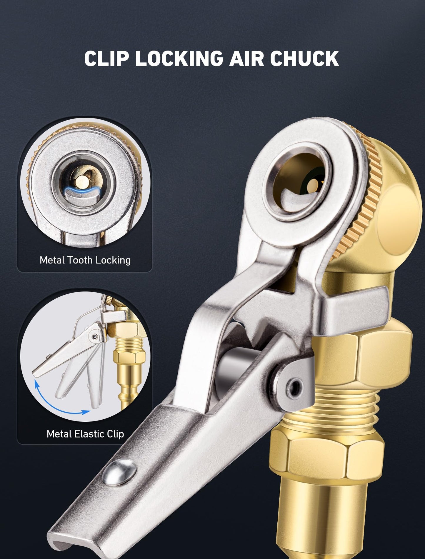 Ugello Gonfiagomme con Bloccaggio a Aria